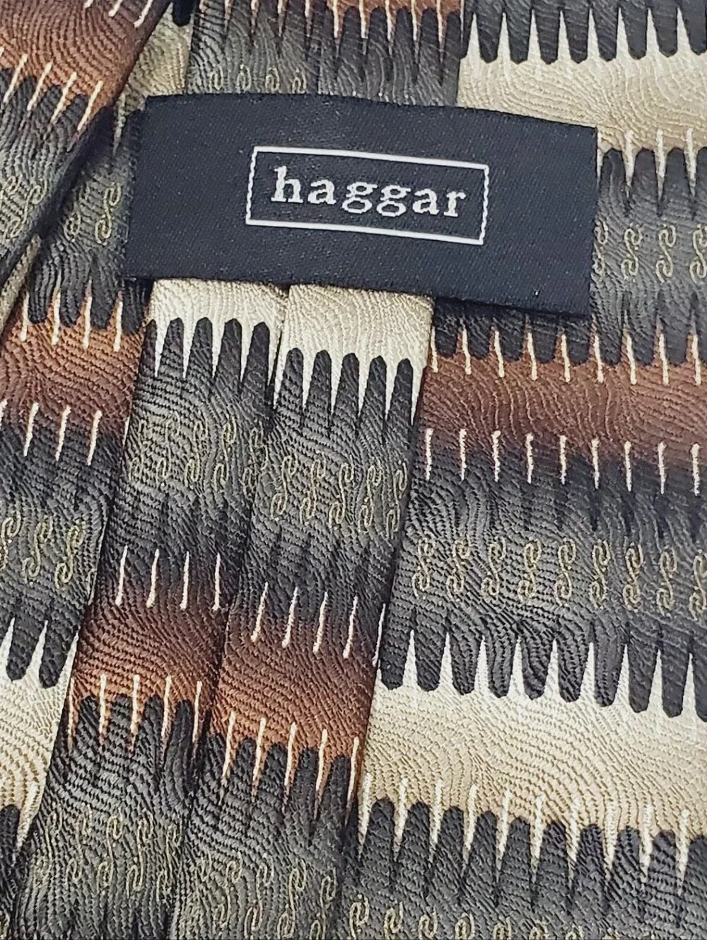 Hagger Men's Silk Neck Tie Multicolor Stripe Pattern 60x4